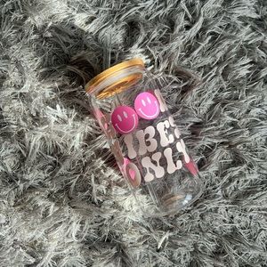 Glass Libbey 16 Oz Cup “Good Vibes Only”